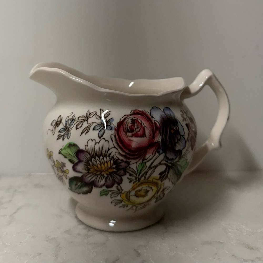 Vintage Johnson Brothers Sheraton Floral Ceramic Pitcher